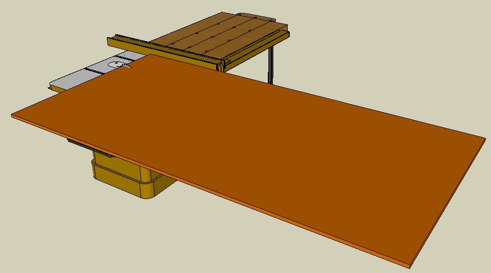 cutting plywood on table saw