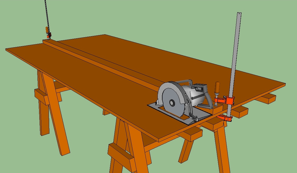 cutting plywood with a skilsaw
