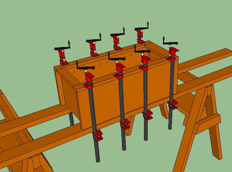 clamping sides of face frame to cabinet