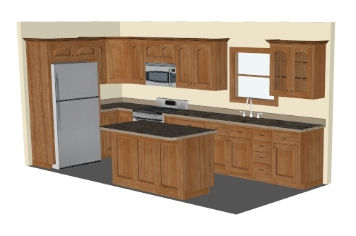 3D Kitchen Rendering