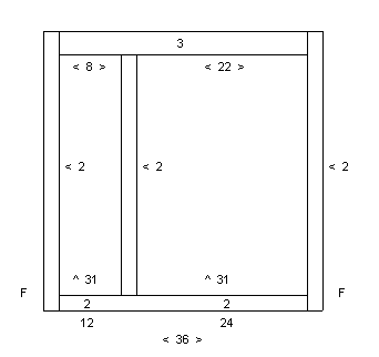 Combined upper cabinet shop drawing