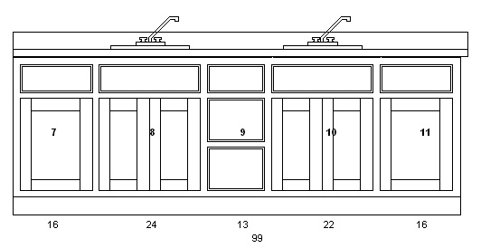 Sample vanity shop drawing